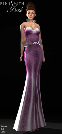 FINESMITH BALI gown plum