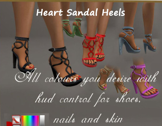 Heart Sandals High Heels