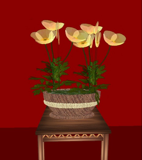 POTTED FLOWER OVAL VASE - 6 PRIMS