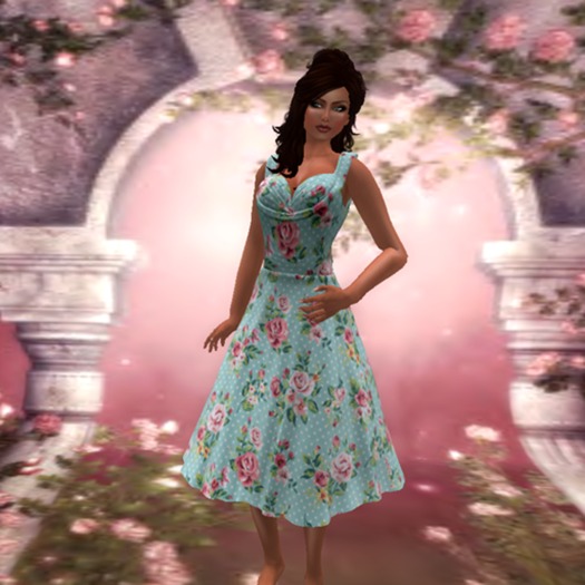 Swing Dress Spring Rose