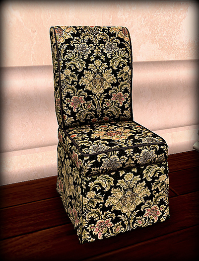 NEW!  Linen Dining Slipper Chair MESH