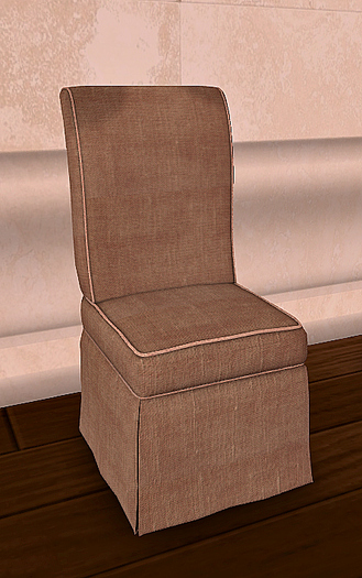 NEW!  Linen Dining Slipper Chair MESH