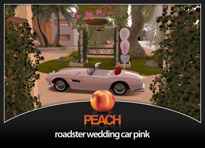 PEACH - roadster wedding car pink