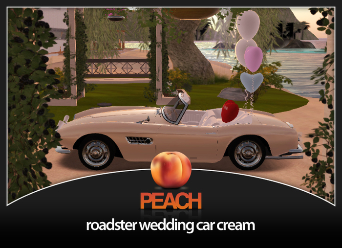 PEACH - roadster wedding car cream 