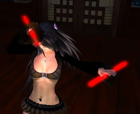 Miyo's Rave Hand Glow Stix Red. Ultra cool glowys.. (glowy)