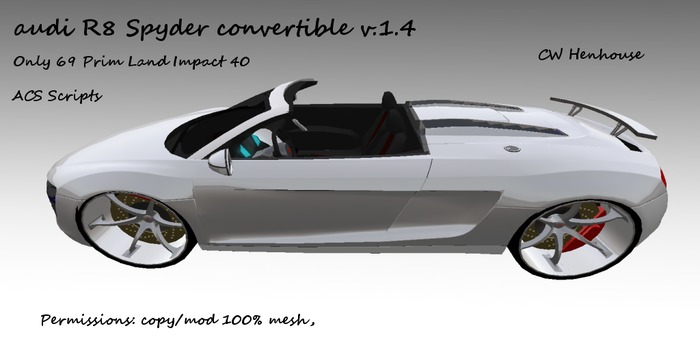 audi R8 Spyder convertible v.1.4 Cars,Vehicles Box