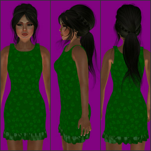 Ruffled  Mesh Shamrock Dress Boxed