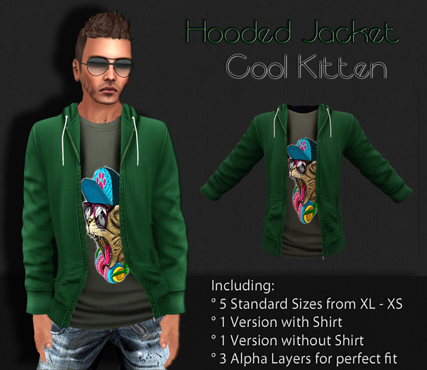 ~FM~ Hooded Jacket - Cool Kitten