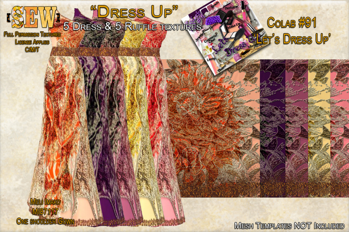 [SEW] Full Perm Textures - MI87117 - CoLab 91 Let's Dress Up