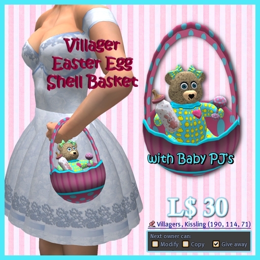 Villager Easter Egg Shell Basket