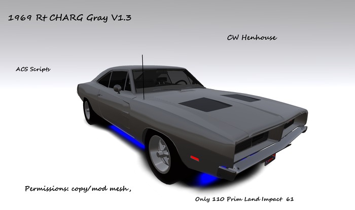 1969 Rt CHARG Gray V1.3  Cars,Vehicles Box