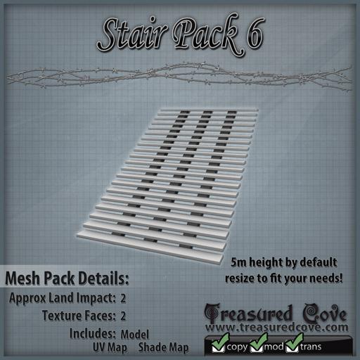 -TC- Stairs Pack 6 Mesh 50% Discount!!