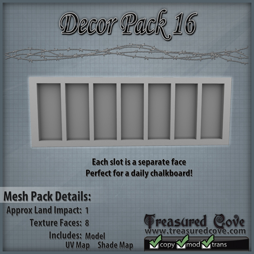 -TC- Decor Pack 16 Mesh 50% Discount!!