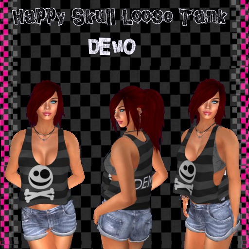 Happy Skull Loose Tank -DEMO-