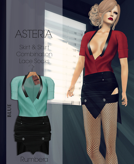 Asteria Creations - Rumbera Mini Dress - Blue