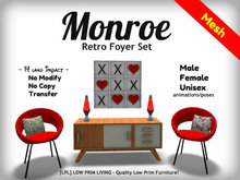 Monroe Retro Foyer Set - console table, hall table, side table, lava lamp