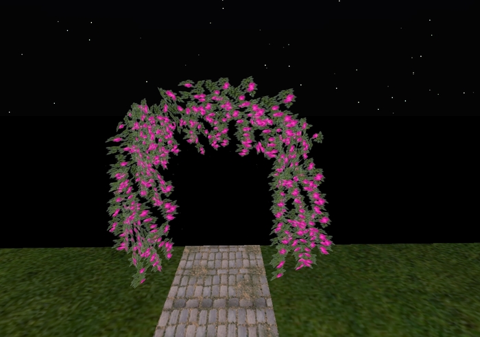 Roses gateway arch pink