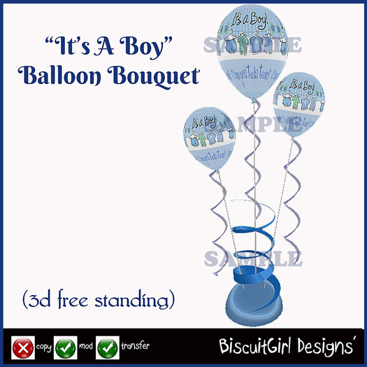 It's A Boy ~ Special Balloon Bouquet
