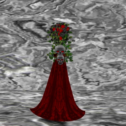 Saucy's Red /Black Double Skull Column