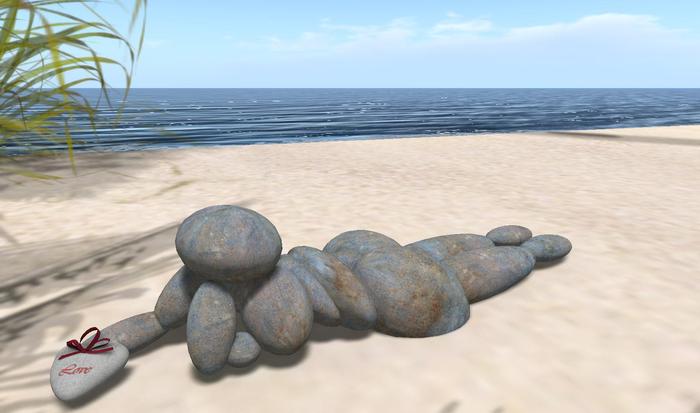 Beach Stones Female Sculpture --- Valentines Day --- VALENTINE