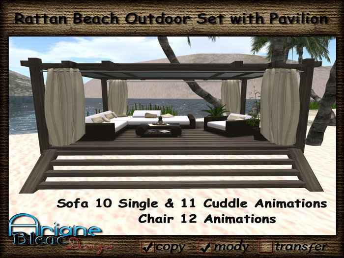 Sofa Set Rattan Wicker Beach Outdoor with Terrace Pavilion * PROMO PRICE *