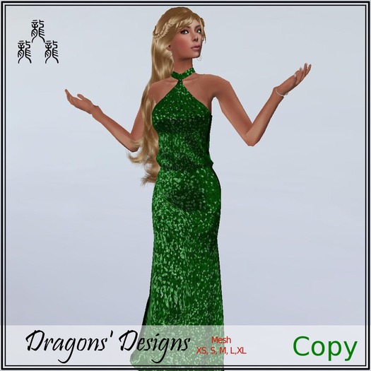 SlinkyGreenSequin-gown-mesh
