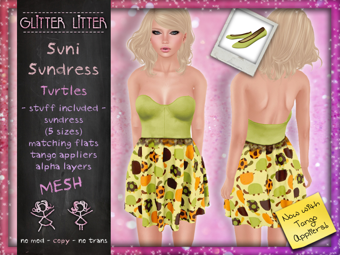 - Glitter Litter - Suni Sundress Turtles
