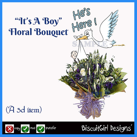 It's A Boy Floral Bouquet