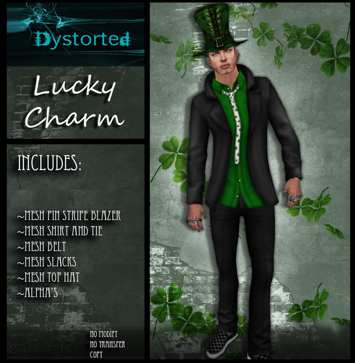 .:Dystorted:.Lucky Charm Green/White-[Box]