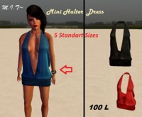 M.I.T~ Mini Halter Dress Blue