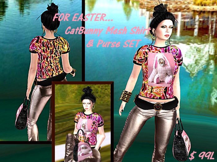 CatBunny Shirt & Purse SET
