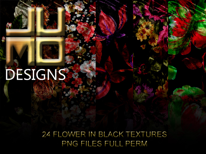 .:JUMO:. Flower In Black Textures