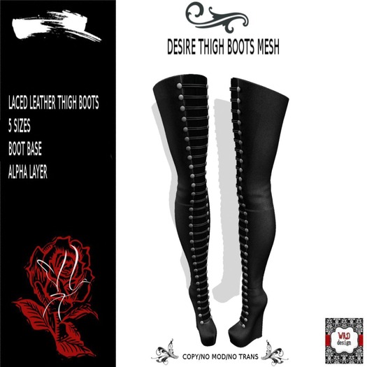 DESIRE THIGH BOOTS MESH