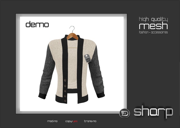 sharp by [ZD] - MESH - "Bentley" Cardigan - DEMO