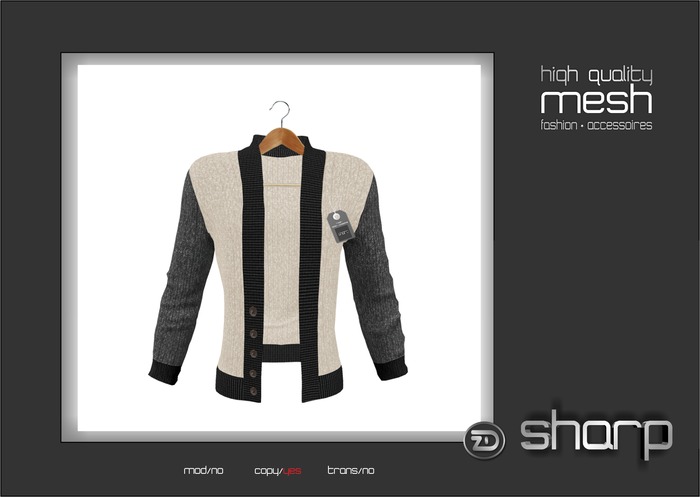 sharp by [ZD] - MESH - "Bentley" Cardigan