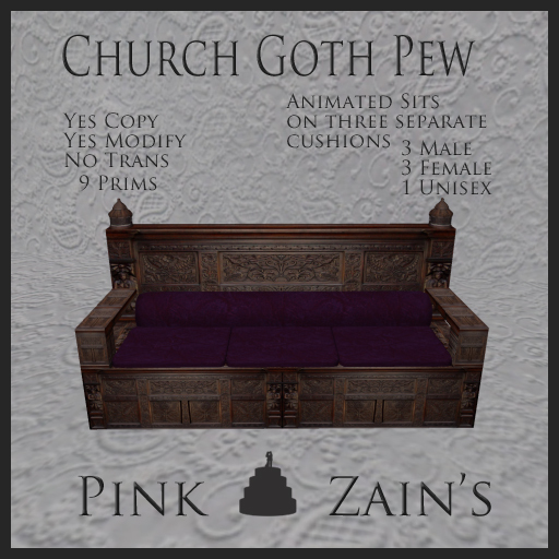 Church Goth Pew - Purple