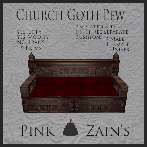 Church Goth Pew - Red
