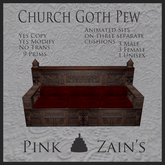 Church Goth Pew - Red