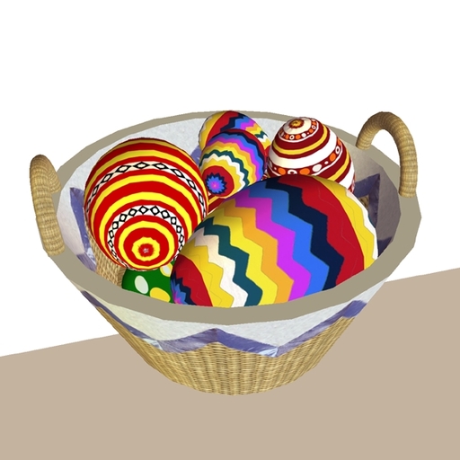 Easter eggs in a basket
