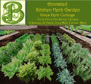 Kitchen Herb Garden Gives Cuttings w Animations - 3 Prims Copy/ Mod