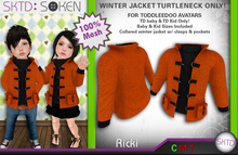 [SKTD] Toddleedoo Ricki Mesh Winter Jacket Turtleneck