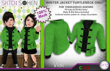 [SKTD] Toddleedoo Vicki Mesh Winter Jacket Turtleneck