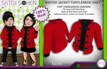 [SKTD] Toddleedoo Nicki Mesh Winter Jacket Turtleneck
