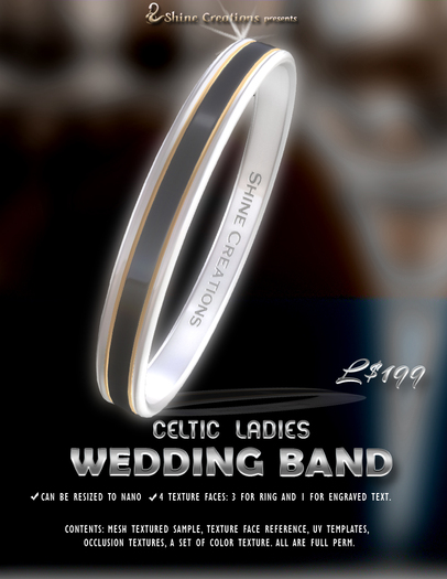 Celtic Ladies Wedding Band Pack
