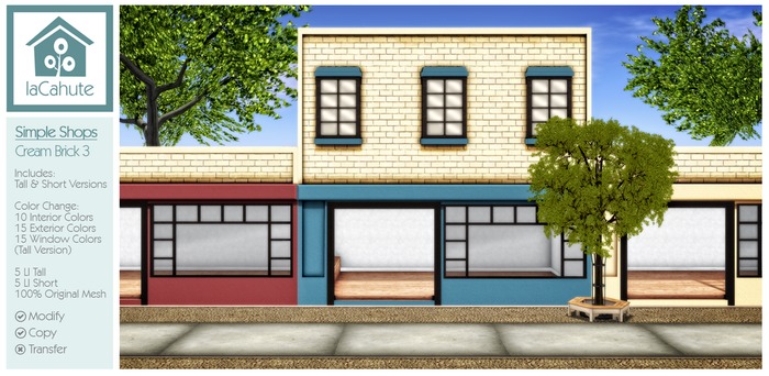 {LaCahute} - Cream Brick Simple Shop 1