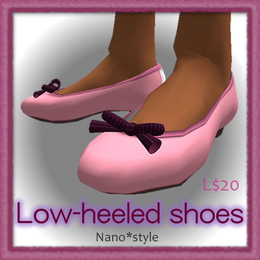 Low-heeled shoes-pink