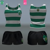 SPORTING LISBOA - female top + shorts (MESH)
