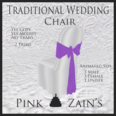 Traditional Wedding Chairs - Purple