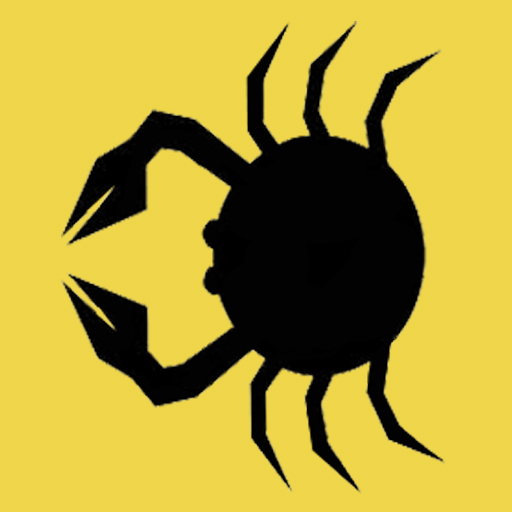 Silhouette  of a fishing CRAB - copy / modify / resize