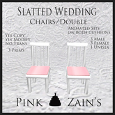 Slatted Wedding Chair/Double - Pink